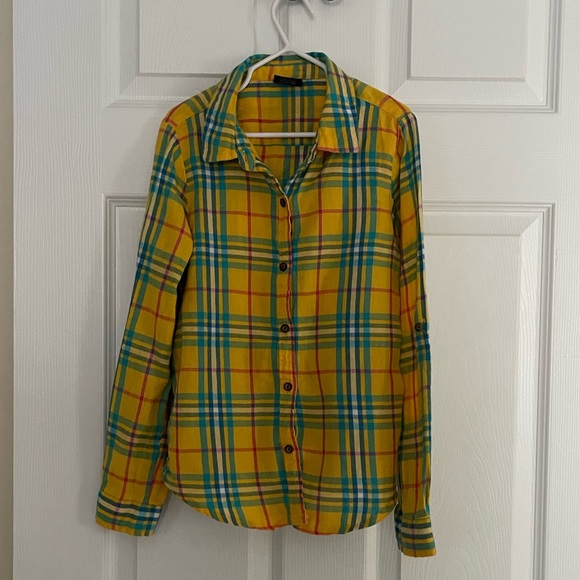 Plaid button down top - Picture 7 of 7